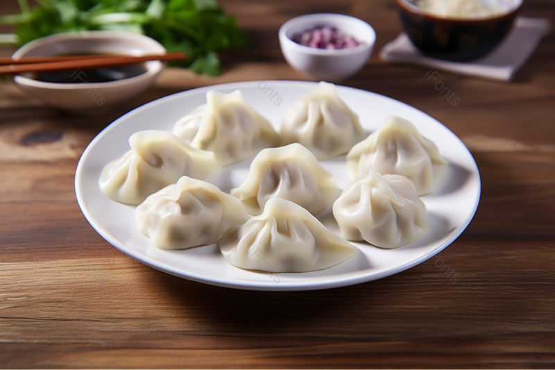 中式温馨场景一盘美味饺子水饺,高清,摄影图,摄影图片,图片大全,摄影图免费下载